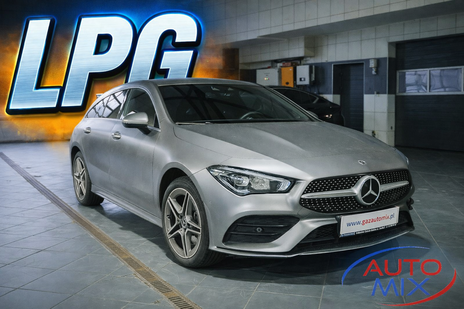 Mercedes CLA 250e LPG w warsztacie Gazautomix gotowy do jazdy za 25 zł/100 km.