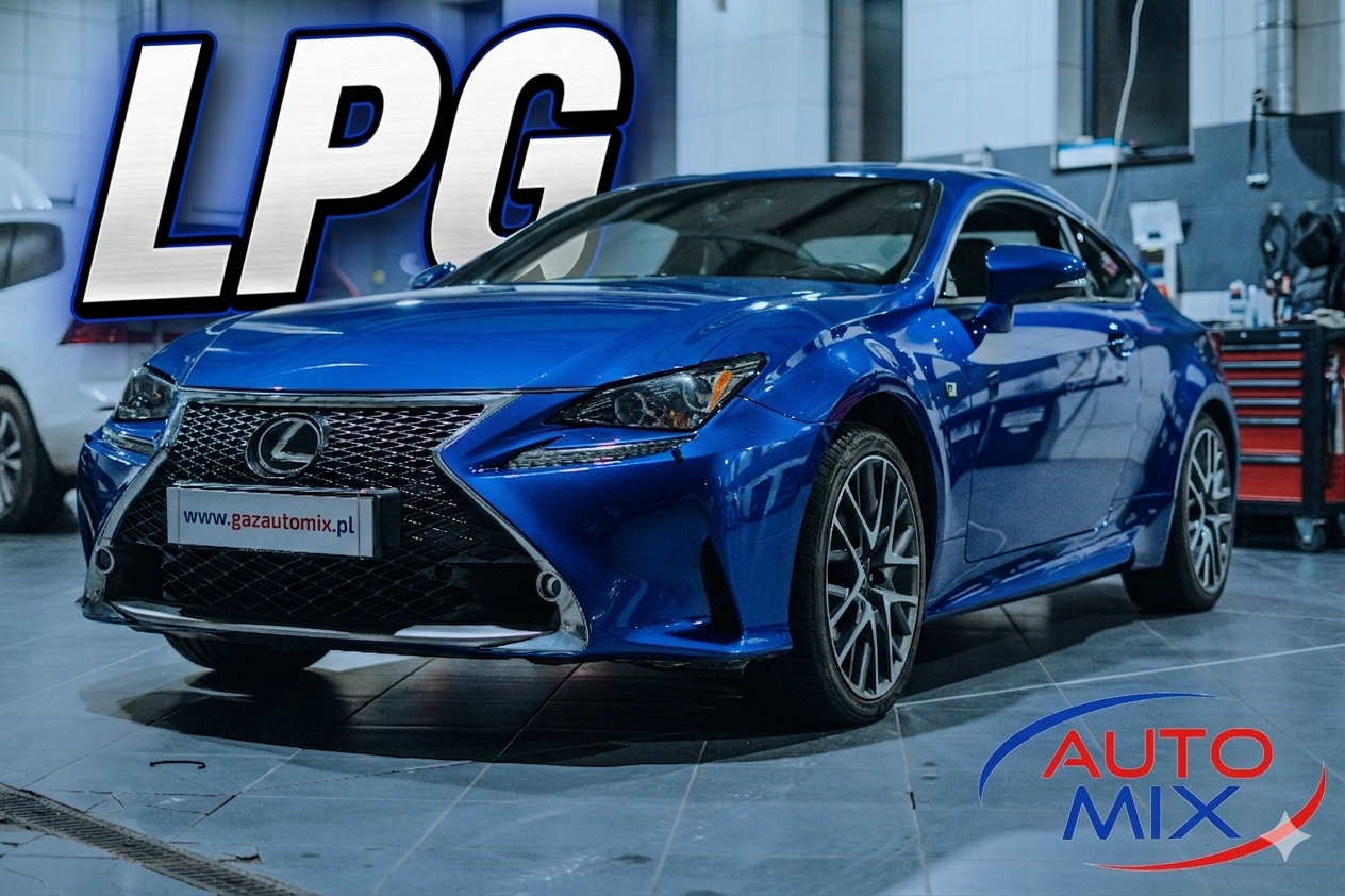 Przód samochodu Lexus RC 350 F Sport instalacja gazowa Auto Mix Skrzyszów